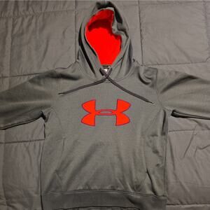 Women's Under Armour semi fitted grey fleece hoodie (style 1250198) size Med